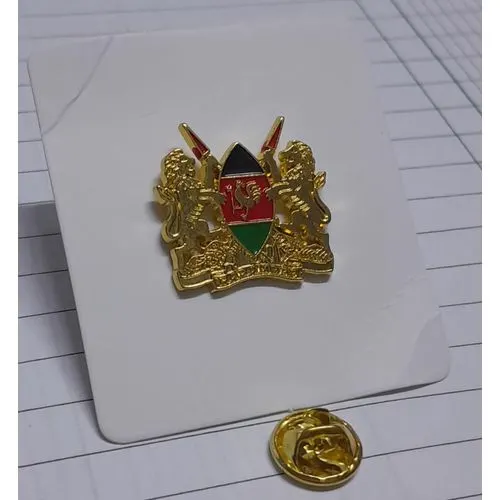 Small Kenya coat of arms lapel pin
