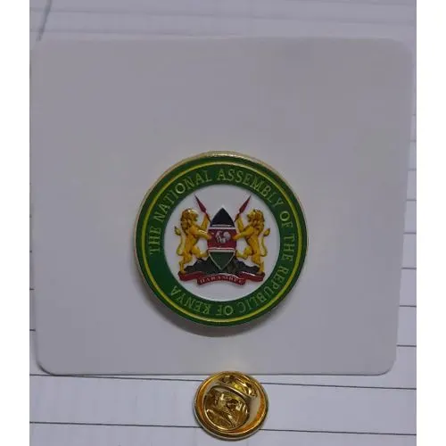 Circular Kenya National assembly lapel pin